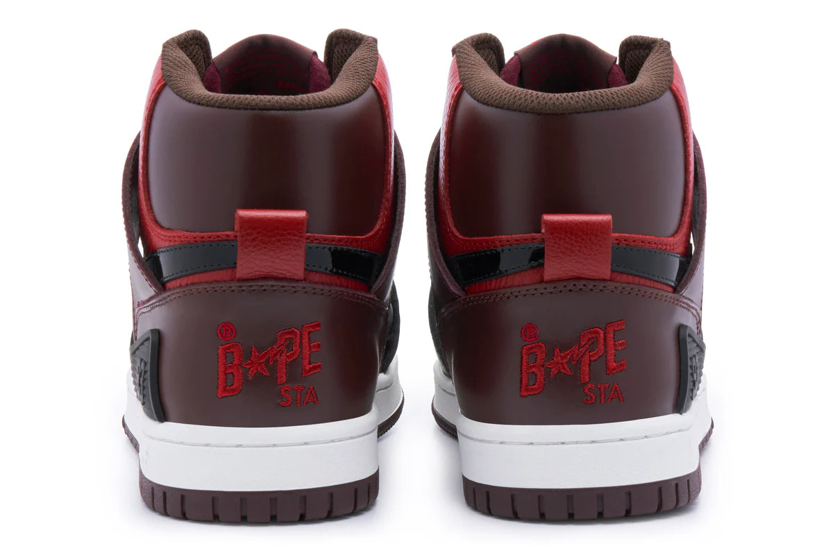 A Bathing Ape BAPE Sta 93 Hi M1 Burgundy Red