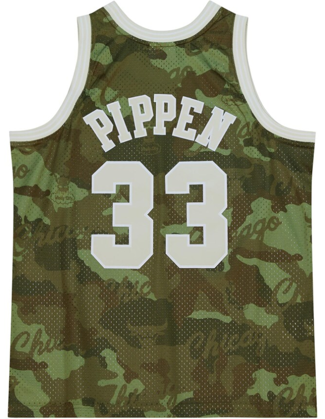 Chicago Bulls NBA Scottie Pippen 1997 Ghost Green Camo Swingman Trikot Mitchell & Ness - Herren