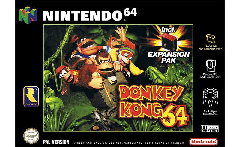 Nintendo N64 Donkey Kong 64 (EU Version ohne Expansion Pak)  Gebraucht PAL