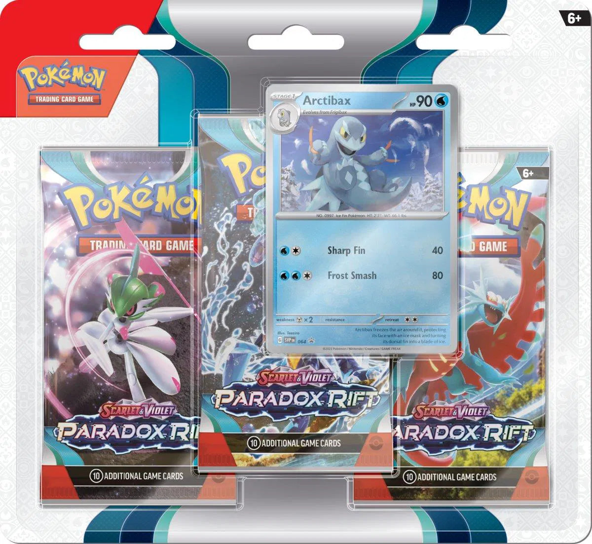 Pokémon TCG Karmesin & Purpur Paradox Rift 3 Pack Blister Englisch