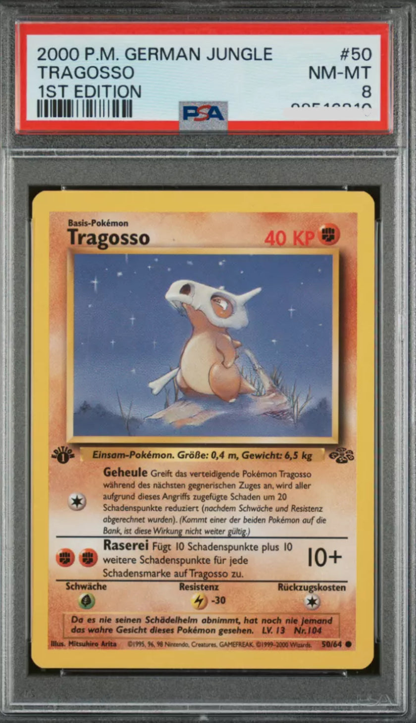 Pokemon Jungle - Tragosso 1ST Edition - Deutsch PSA8