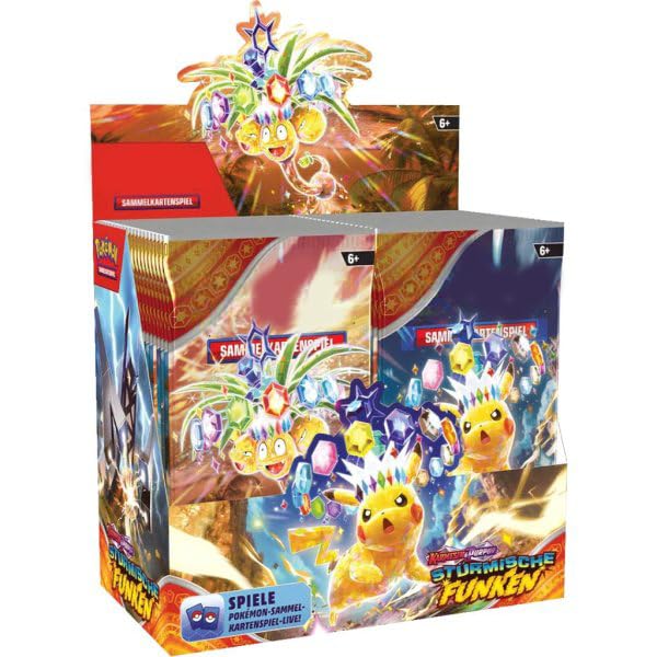 Pokémon TCG Karmesin & Purpur Stürmische Funken Display (Deutsch)