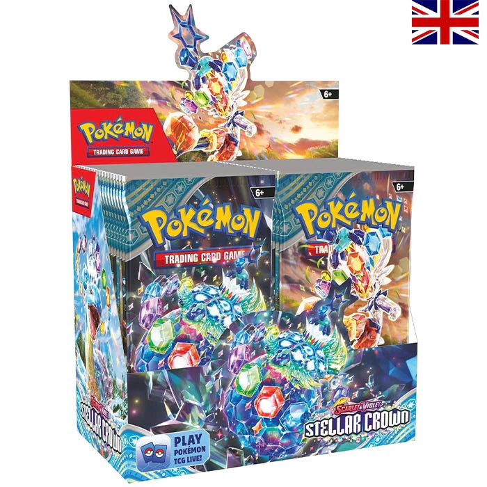 Pokémon TCG Karmesin & Purpur Stellar Crown Display (englisch)